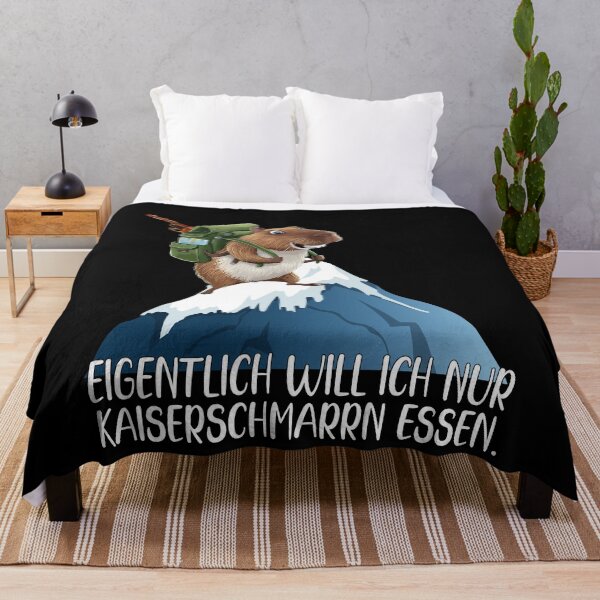 Item preview, Eigentlich Will Ich Nur Kaiserschmarrn Essen - Wasserschwein Klettert Auf Einen Schneebedeckten Berg - lustiges Zitat  designed and sold by Smix Pixels.