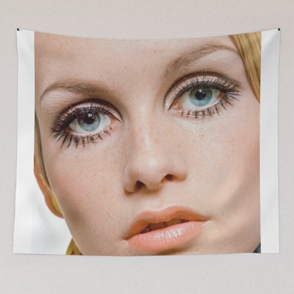 Item preview, twiggy sixties retro it girl vintage print 1960s boho big eyes  designed and sold by mystic lady vintage art and fashion designs.