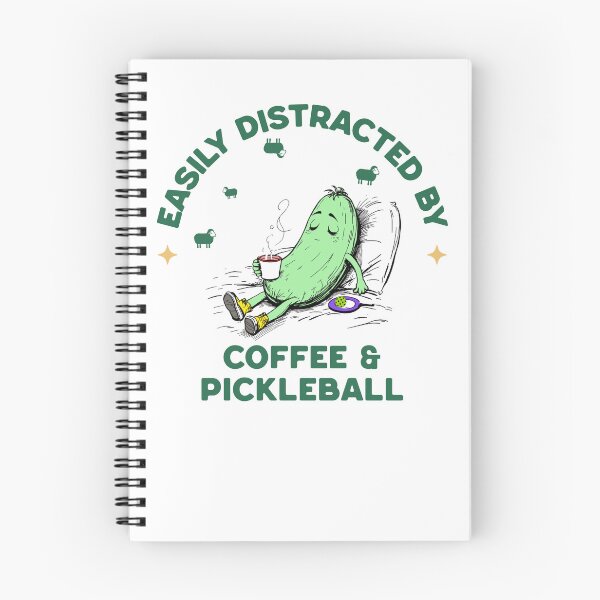 Item preview, Easily Distracted by Coffee & Pickleball Funny Pickle Lover T-Shirt designed and sold by GorillaGrodd.