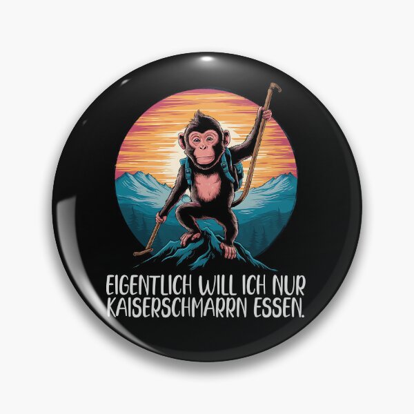 Item preview, Eigentlich Will Ich Nur Kaiserschmarrn Essen - Affe Klettert Auf Einen Berg Vintage-Sonnenuntergang - lustiges Zitat  designed and sold by Smix Pixels.