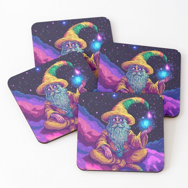 Item preview, Trippy Wizard Rainbow Pixel Art designed and sold by Kaos-Bit.