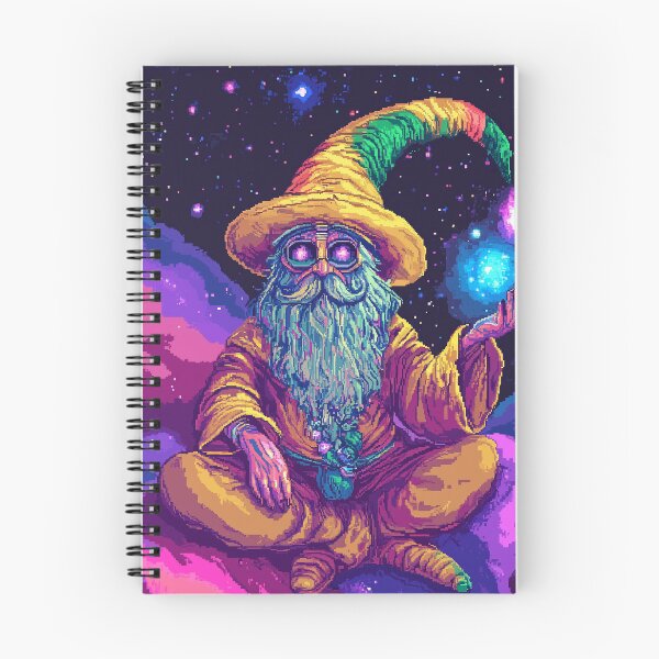 Item preview, Trippy Wizard Rainbow Pixel Art designed and sold by Kaos-Bit.
