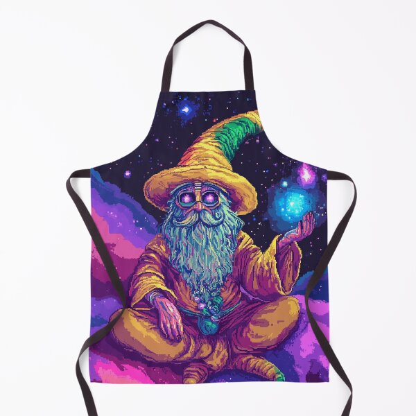 Item preview, Trippy Wizard Rainbow Pixel Art designed and sold by Kaos-Bit.