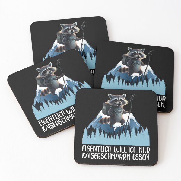 Item preview, Eigentlich Will Ich Nur Kaiserschmarrn Essen - Waschbär Klettert Auf Einen Berg - lustiges Zitat  designed and sold by Smix Pixels.