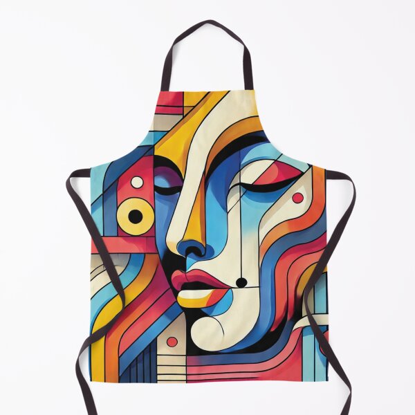 Item preview, Colorful Abstract Face Design designed and sold by PawtopiaDesigns.