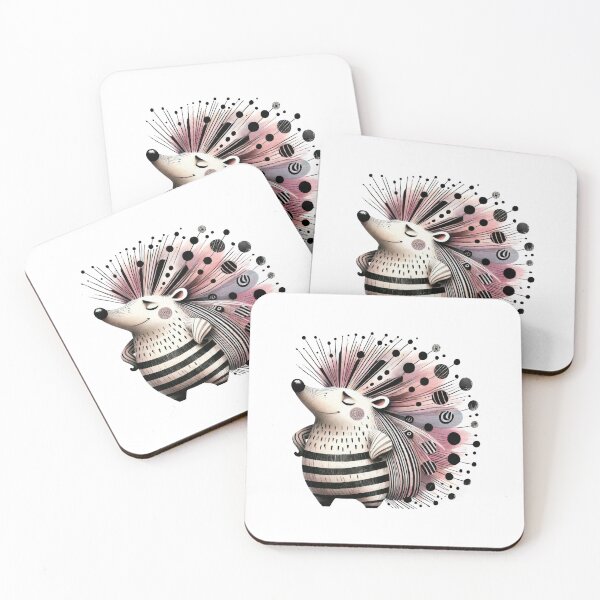 Item preview, cute colorful funny porcupine cartoon animal designed and sold by ideandesign.