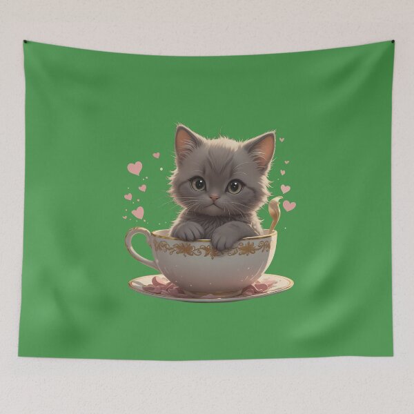 Item preview, Kitten in a Cup, ideal Gift designed and sold by Indoni.