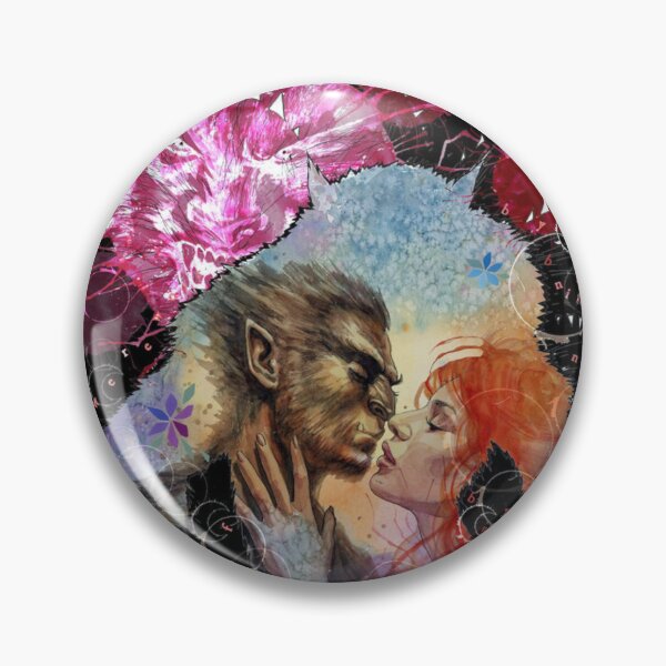Item preview, Werewolf by Night and Elsa Bloodstone Kissing designed and sold by Midnightbloodstone.