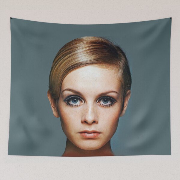 Item preview, twiggy edit print 60s swinging reworked print poster phone mask designed and sold by mystic lady vintage art and fashion designs.