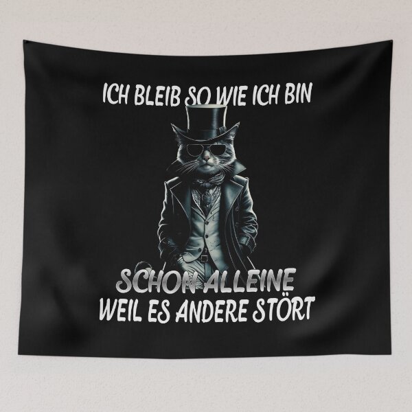 Item preview, Ich Bleib So Wie Ich Bin Schon Alleine Weil Es Andere Stört - Cool Katze designed and sold by Smix Pixels.