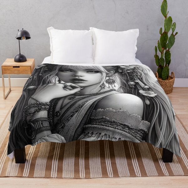 Item preview, PORTRAIT OF A YOUNG WOMAN UNDER THE FULL MOON designed and sold by origingallery.