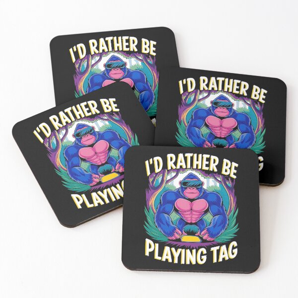 Item preview, I'd Rather Be Playing Tag Gorilla Gamers Adventures Monke designed and sold by TheWizArt.