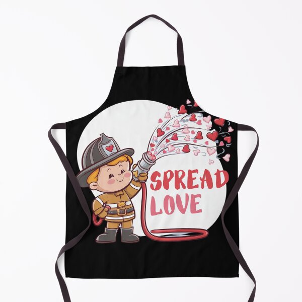 Item preview, Valentine's Day Little Firefighter Spread Love designed and sold by ladyindigital.
