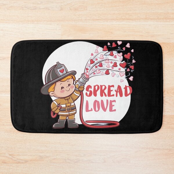 Item preview, Valentine's Day Little Firefighter Spread Love designed and sold by ladyindigital.