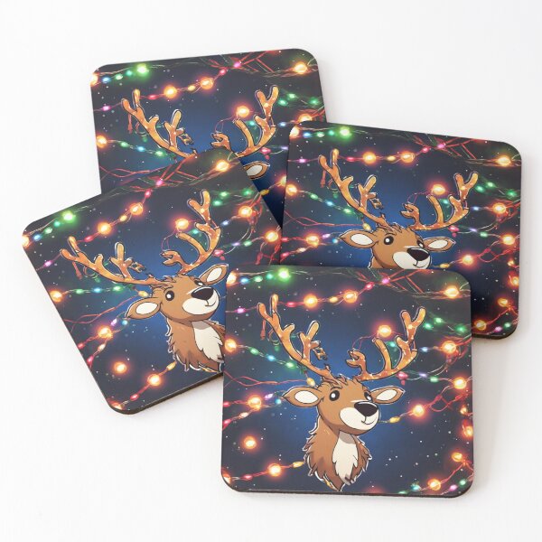 Item preview, Festive Reindeer Fun: Tangled in Christmas Lights - Second version Christmas Gift designed and sold by andrew758.