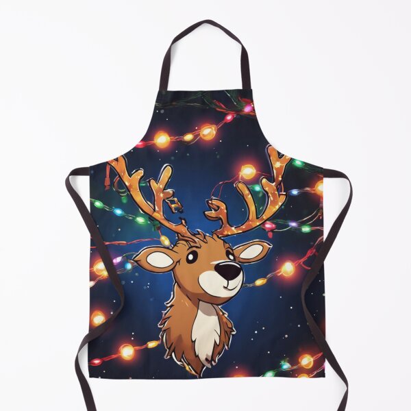 Item preview, Festive Reindeer Fun: Tangled in Christmas Lights - Second version Christmas Gift designed and sold by andrew758.