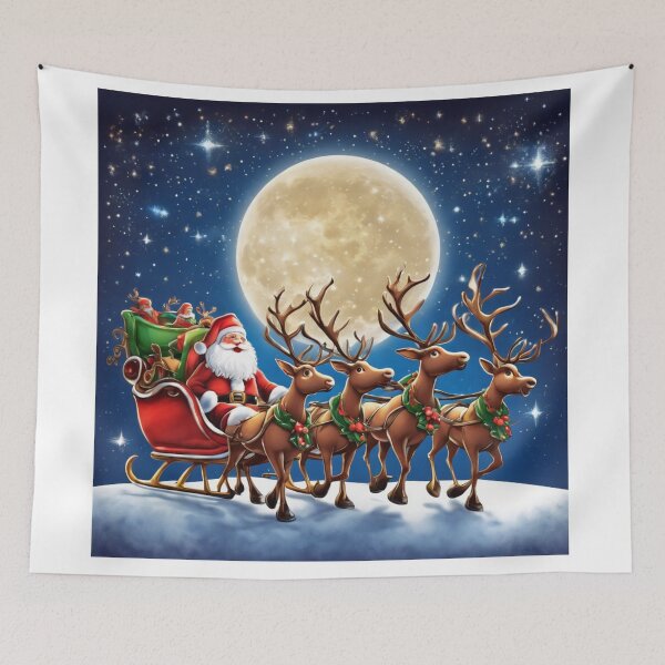 Item preview, Santa with Reindeer Team Christmas Gift designed and sold by andrew758.