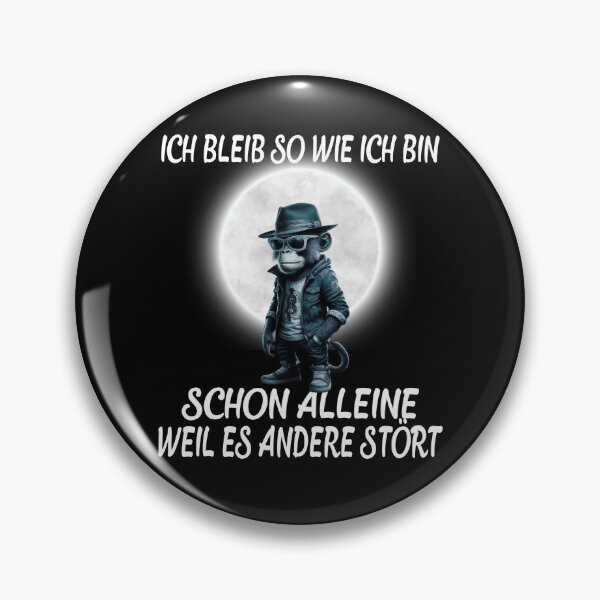 Item preview, Ich Bleib So Wie Ich Bin Schon Alleine Weil Es Andere Stört - Cool Affe Mit Mond  designed and sold by Smix Pixels.