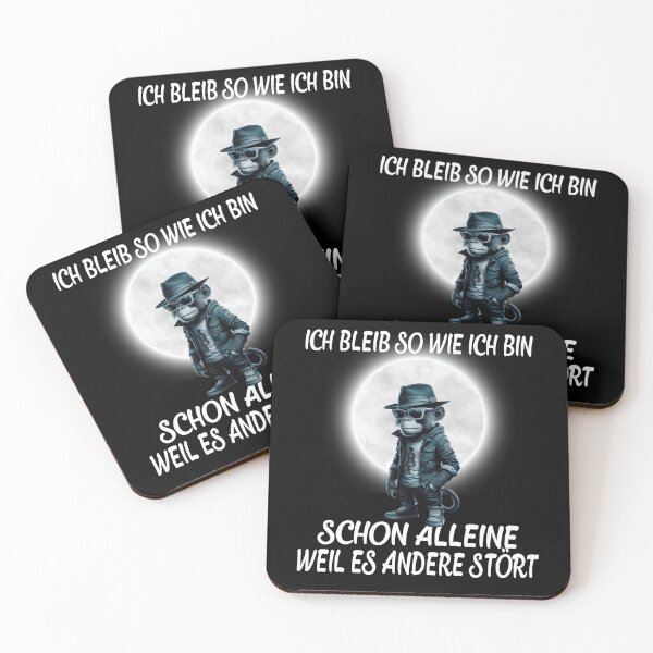 Item preview, Ich Bleib So Wie Ich Bin Schon Alleine Weil Es Andere Stört - Cool Affe Mit Mond  designed and sold by Smix Pixels.
