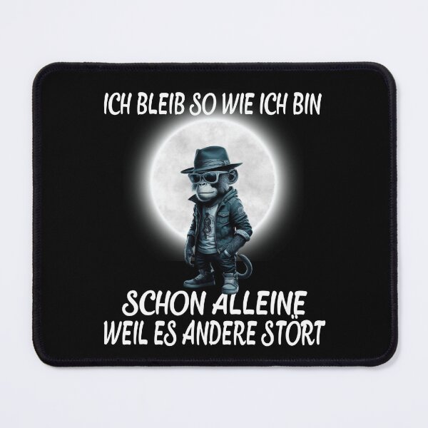 Item preview, Ich Bleib So Wie Ich Bin Schon Alleine Weil Es Andere Stört - Cool Affe Mit Mond designed and sold by Smix Pixels.
