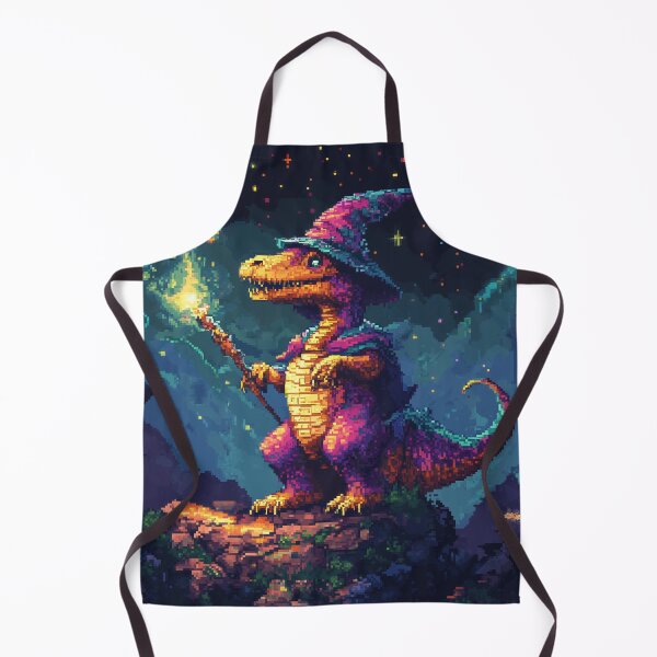 Item preview, Cute Dinosaur Wizard Pixel Art designed and sold by Kaos-Bit.