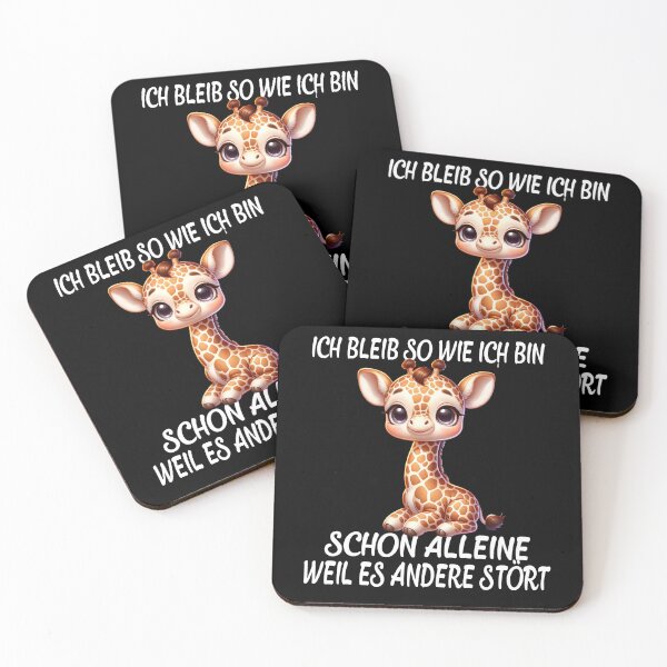Item preview, Ich Bleib So Wie Ich Bin Schon Alleine Weil Es Andere Stört - Cool Giraffe designed and sold by Smix Pixels.