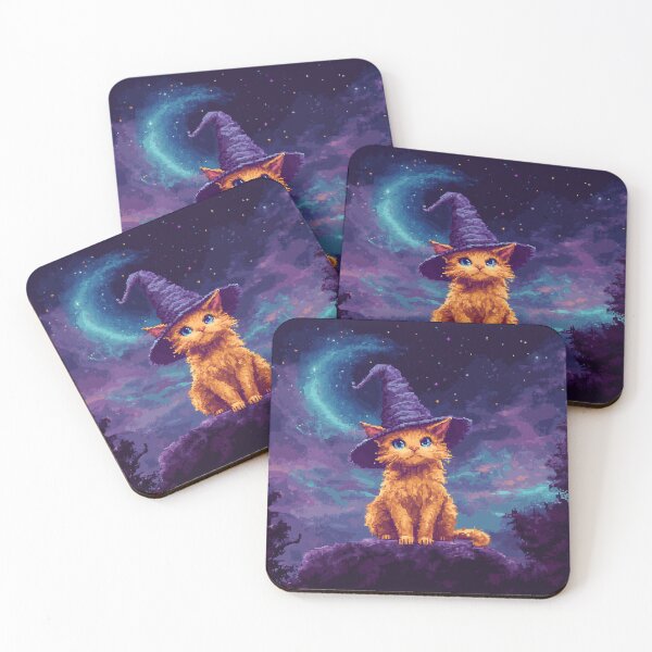 Item preview, Pixel Kitten Wizard designed and sold by Kaos-Bit.