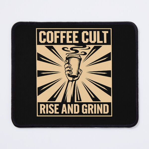 Item preview, Coffee Cult: Grind and Rise – Motivational Coffee Lover Design designed and sold by FocusedPatterns.