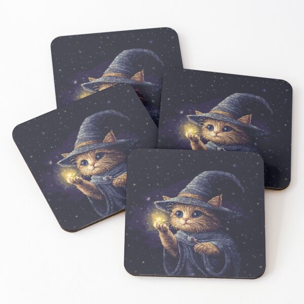 Item preview, Cute Pixel Kitten Wizard designed and sold by Kaos-Bit.
