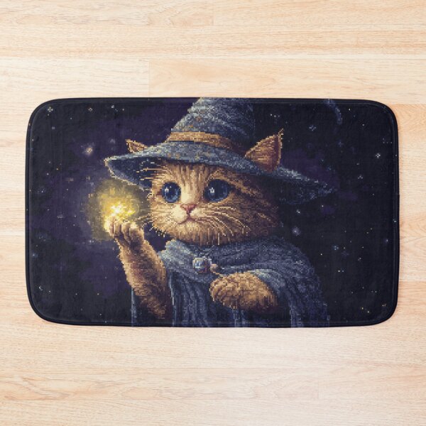 Item preview, Cute Pixel Kitten Wizard designed and sold by Kaos-Bit.