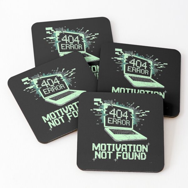 Item preview, 404 Error: Motivation Not Found – Funny Computer and Procrastination Design designed and sold by FocusedPatterns.