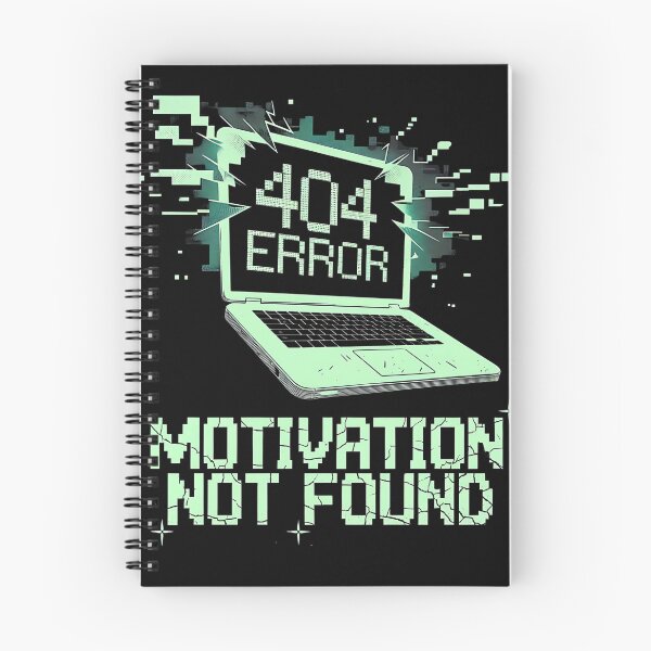 Item preview, 404 Error: Motivation Not Found – Funny Computer and Procrastination Design designed and sold by FocusedPatterns.