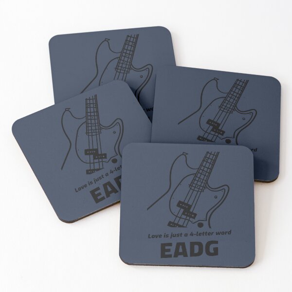 Item preview, Love is just a four-letter word: EADG - Funny Nerdy Bass Guitar Design designed and sold by aurielphoenix.