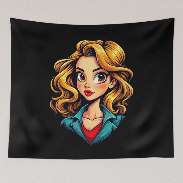 Item preview, Cute Classic Vintage Style Anime Girl designed and sold by TheArtOfPat.