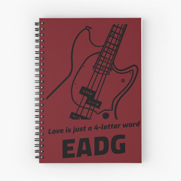 Item preview, Love is just a four-letter word: EADG - Funny Nerdy Bass Guitar Design designed and sold by aurielphoenix.