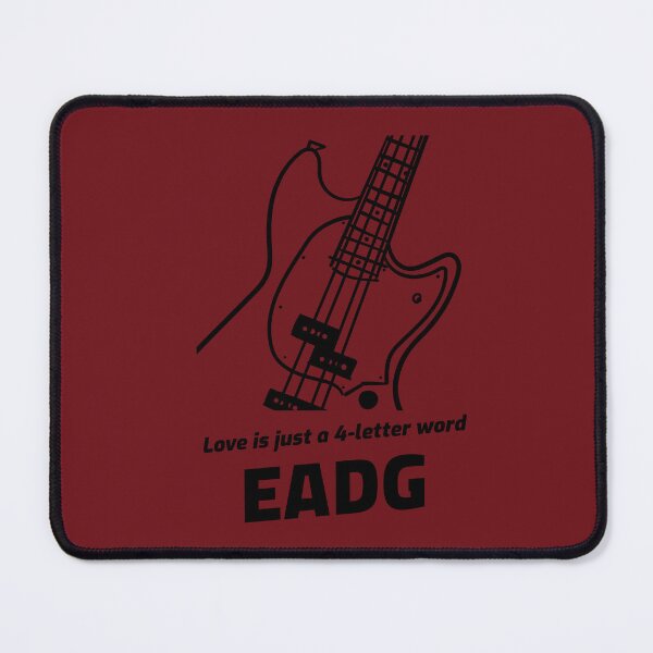 Item preview, Love is just a four-letter word: EADG - Funny Nerdy Bass Guitar Design designed and sold by aurielphoenix.