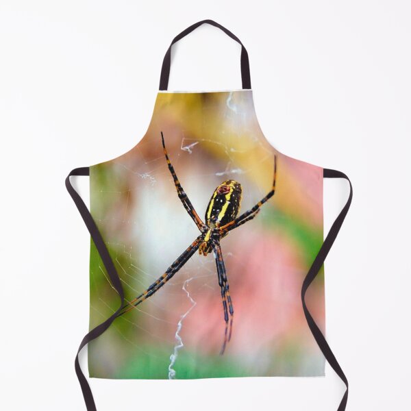 Item preview, Spider in Its Web Against Colorful Garden Background designed and sold by CountyKent.