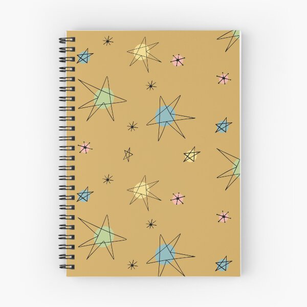Item preview, Mid Century Modern Retro Vintage Stars Space Age Pattern on Golden Brown designed and sold by Itaya Art.