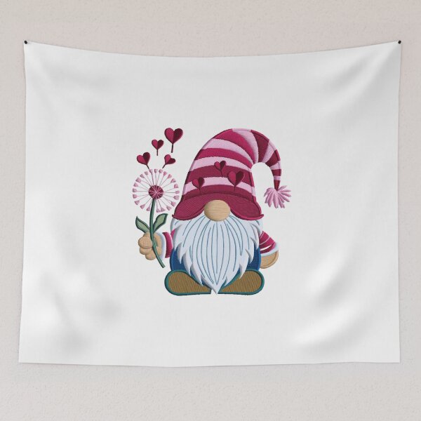 Item preview, valentine gnome with dandelion designed and sold by jkrphoto.