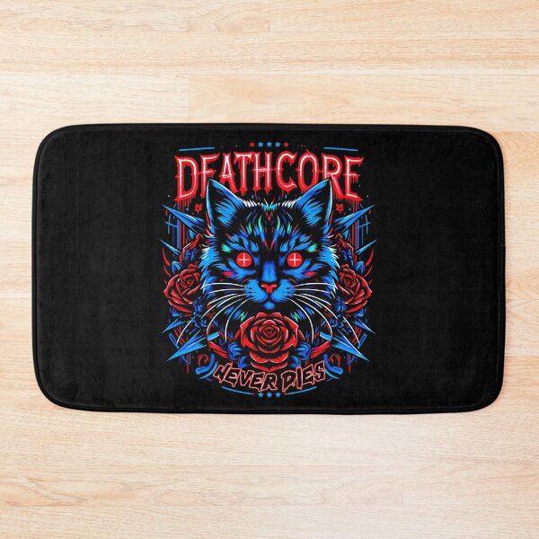 Item preview, Deathcore Never Dies | Hardcore Cat | Satanic Cat designed and sold by OrganicLights.