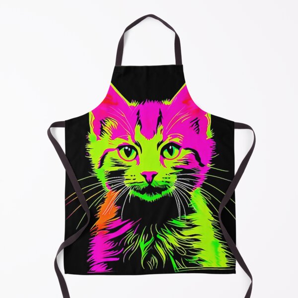 Item preview, Neon Cat Portrait designed and sold by Health And Fitness Posts e-Store.