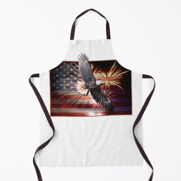 Item preview, Eagle and Flag with fireworks designed and sold by RWCarpenter.