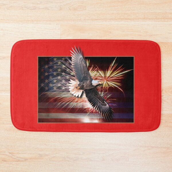 Item preview, Eagle and Flag with fireworks designed and sold by RWCarpenter.