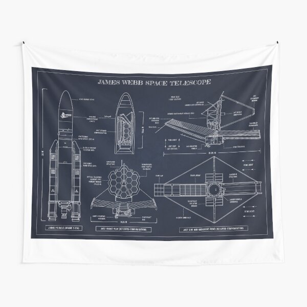 Item preview, James Webb Space Telescope (Aged Blue Board) designed and sold by BGALAXY.