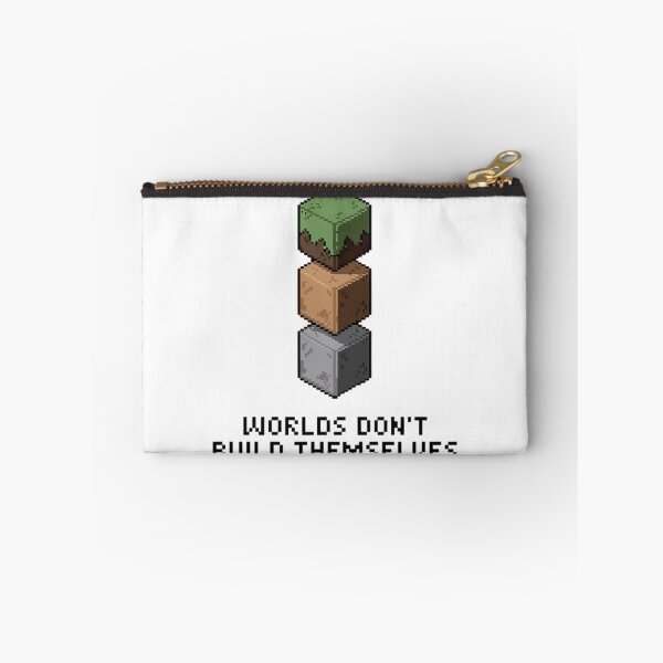 Item preview, Worlds Don’t Build Themselves Pixel Art Design for Gamers and Creative Builders designed and sold by pixelpopplanet.