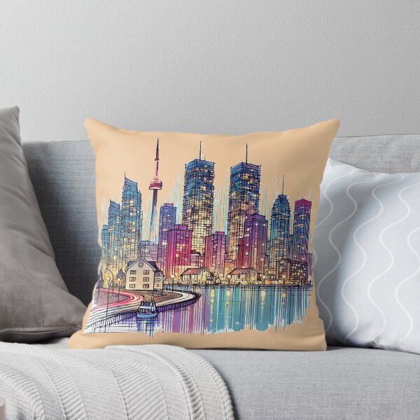 Item preview, Bay & Queens Quay: 3D Nightscape with Stunning High-Rises, designed and sold by PaintMeWorld.