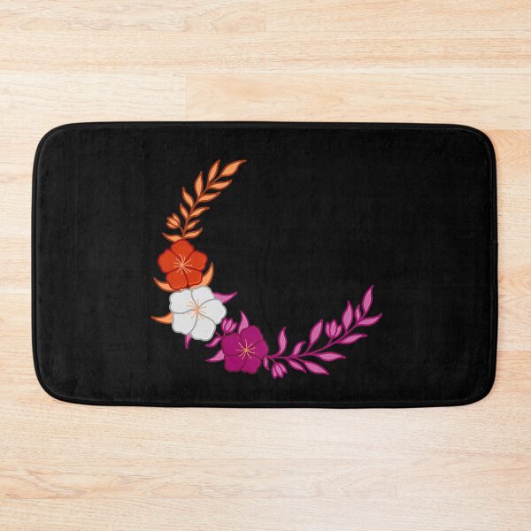 Item preview, Beautiful Crescent of Subtle Lesbian Flag Colored Flowers designed and sold by AroAxel.