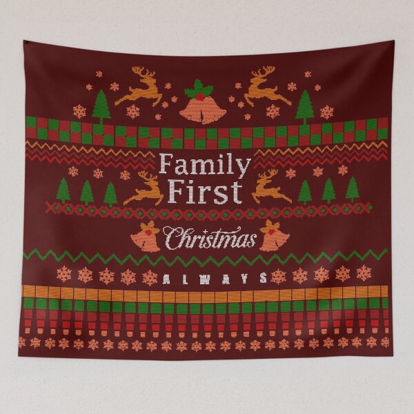 Item preview, Ugly Sweater Charm: Family First, Christmas Always designed and sold by Alan Javier Cordoba Espinosa.
