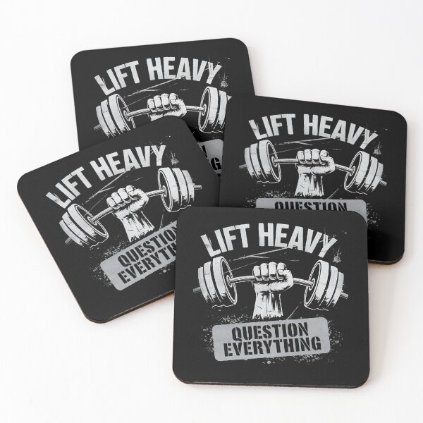 Item preview, Lift Heavy. Question Everything – Gym Motivation and Critical Thinking Design designed and sold by FocusedPatterns.