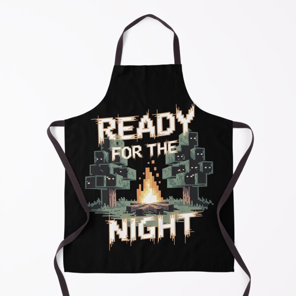 Item preview, Ready for the Night Pixel Art Design Featuring Campfire and Creepy Trees for Minecraft Fans designed and sold by pixelpopplanet.